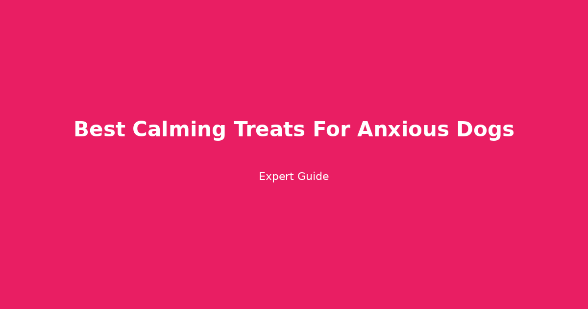 Best Calming Treats for Anxious Dogs: Vet-Approved Solutions That Actually Work