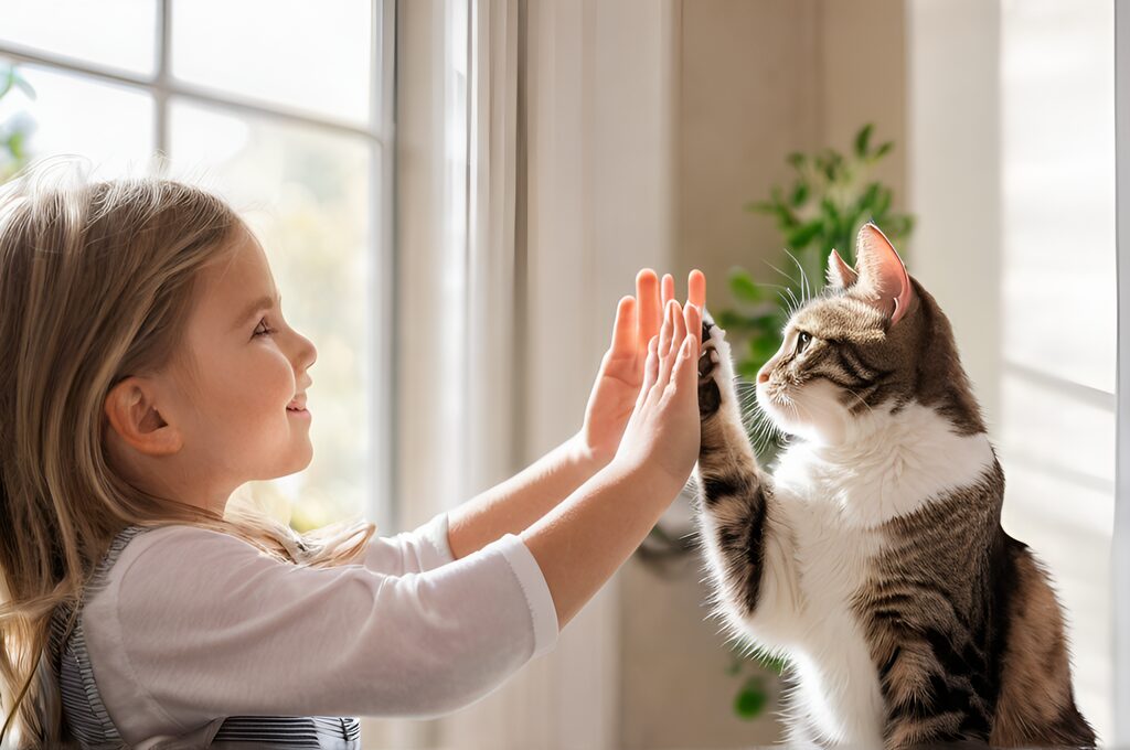 Step 2: Clicker Training Basics — Sit and High Five — how to train a cat